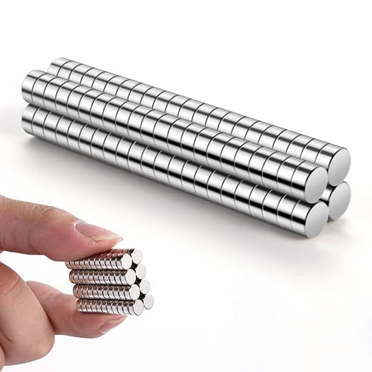 rhinocats 80Pcs Small Round Magnets, 6x3mm Mini Rare Earth Magnets by rhinocats