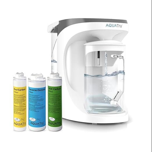 AquaTru Carafe Countertop Water Purifier | Compact 4-Stage Reverse Osmosis by AQUATRU