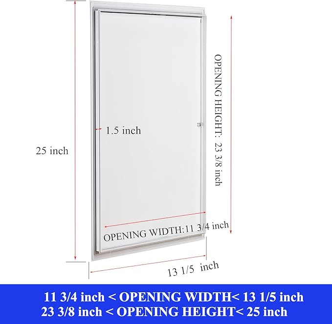 Access Door 12x24 Drywall Access Panel 2Pack Thickened 1mm for Drywall, Attic Door, Ceiling with Key (12X24 inch, Traditional, 2, AD12241MM)