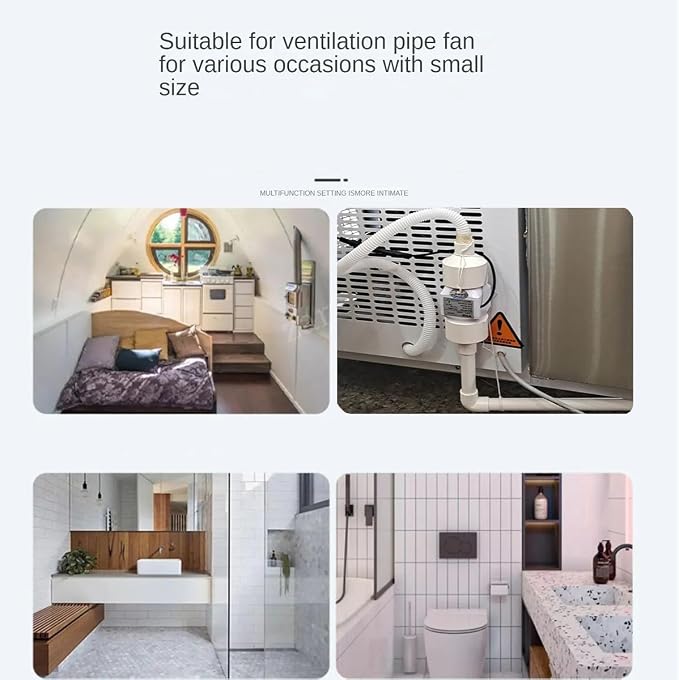 3/4'' 20 mm Inline Duct Fan, 6W 22 CFM Ventilation System High Efficiency - Image 6