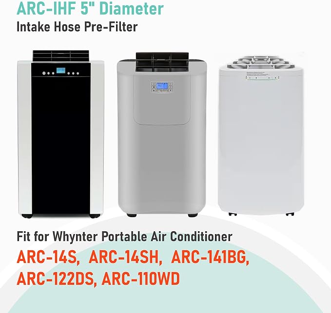 Intake Hose Air Filter for Whynter ARC-14S Portable Air Conditioner, Replace - Image 7