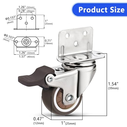 Heavy Duty Casters Set of 4 - Image 2