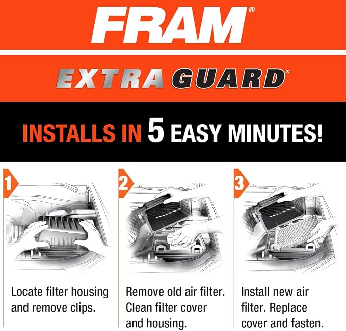FRAM Extra Guard Rectangular Panel Engine Air Filter Replacement, Easy Install - Image 6
