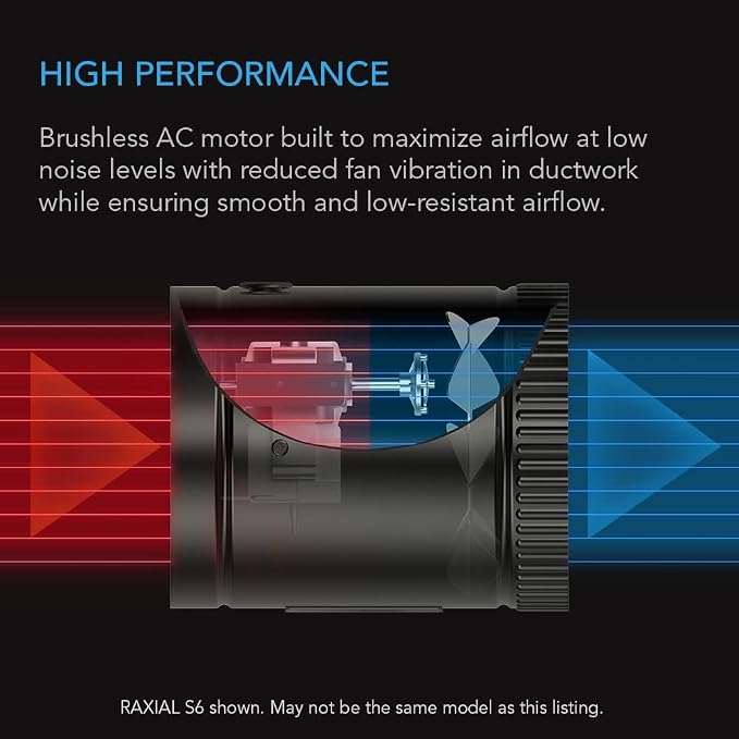 AC Infinity RAXIAL S8, Inline Booster Duct Fan 8” - Image 4