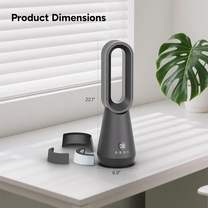 2-in-1 Bladeless Tower Fan - Image 7