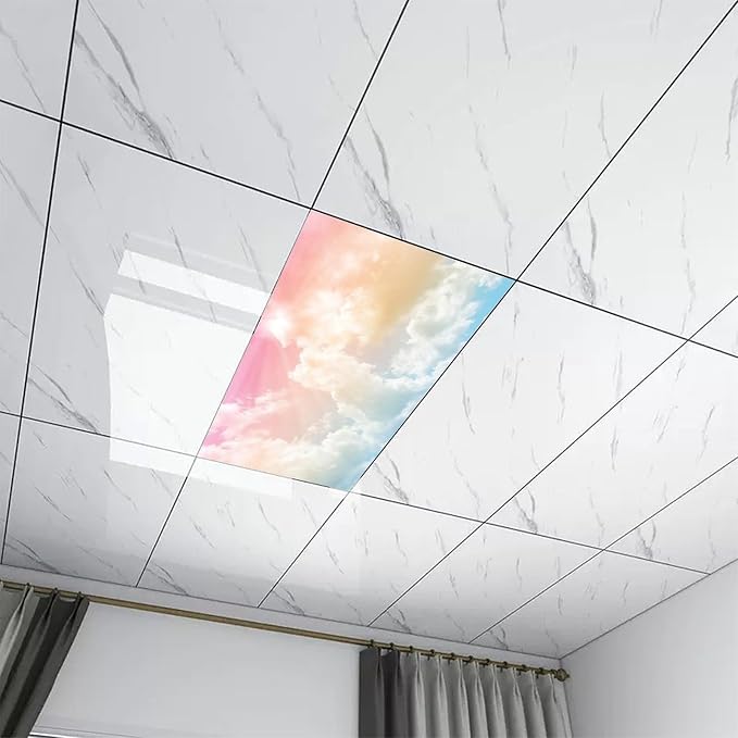 2PCS Fluorescent Light Covers for Classroom Ceiling Lights Magnetic Light Covers - Image 7