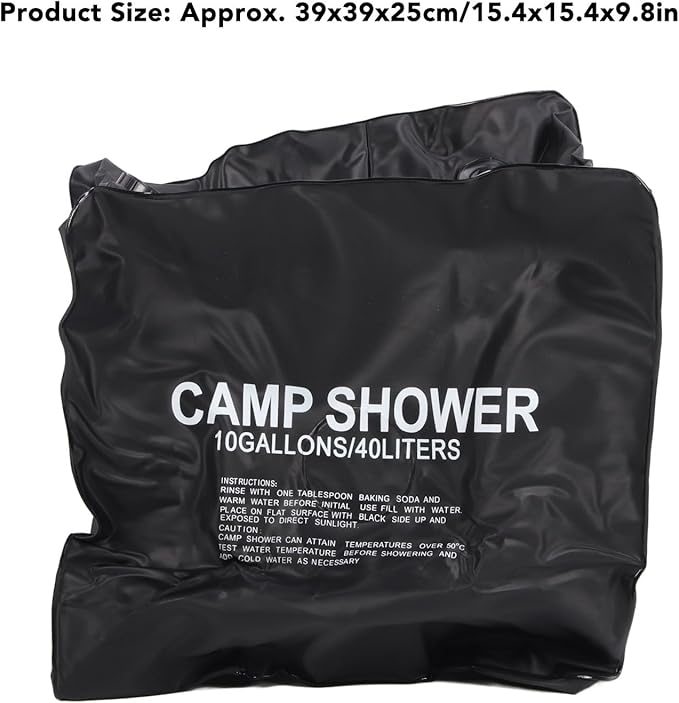 Solar Shower 40L, Portable Cam Shower with vable Hose, Thickened Solar Heating for oor Hiking Beach Swimming T, Includes Rope and Hose