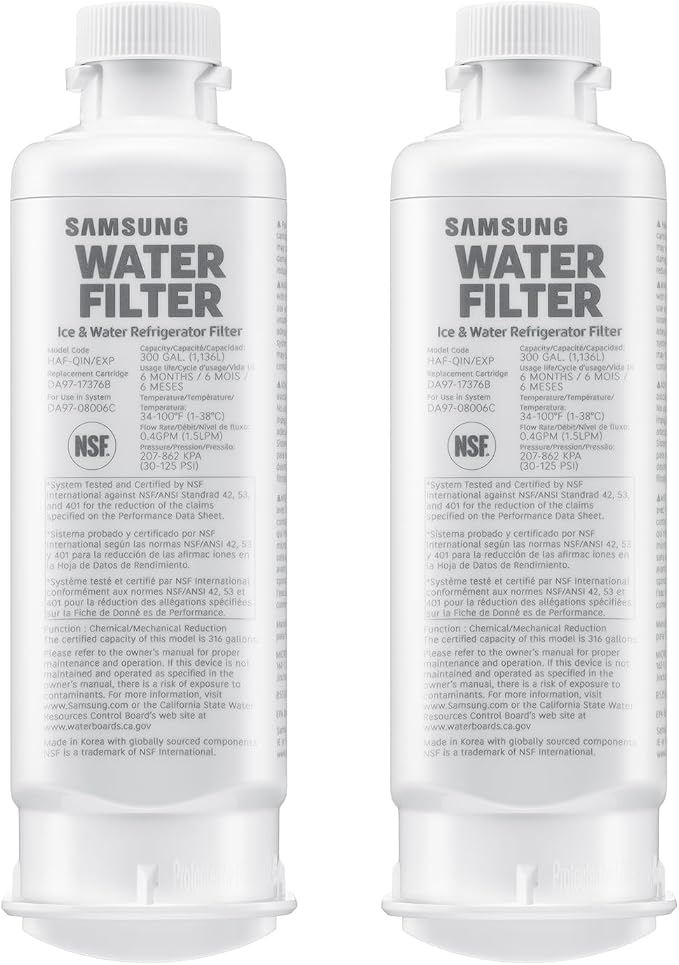 Samsung HAF-QIN-2P/EXP Genuine Refrigerator Water Filter, 6-Month Life - Image 2
