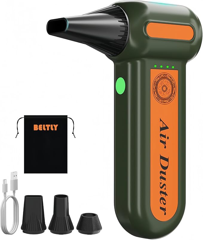 Super Powerful Compressed Air Duster, Rechargeable Duster Blower by BELTLYAirDusterCarVacuum