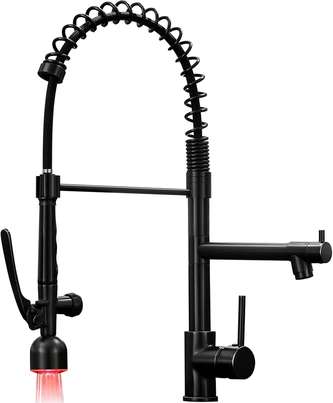 Fapully Commercial Single Handle Pull Down Sprayer Oil Rubbed Bronze Kitchen by Fapully