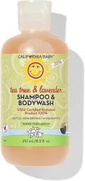 California Baby Tea Tree & Lavender Baby Wash + Baby Shampoo | 100% Plant-Based | Tea Tree Shampoo For Sensitive Skin | Hypoallergenic | 251mL / 8.5oz