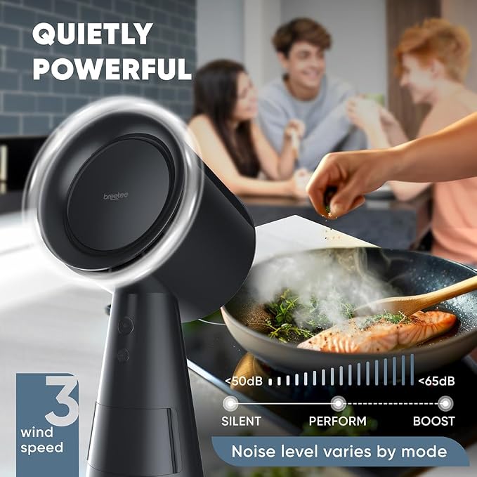 BREETEE Portable Range Hood Kitchen–5-Layer Filter Compact Desktop Exhaust Fan - Image 9