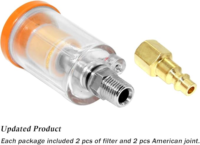 beduan Water Oil Separator Filter, 1/4" NPT Male and Female Thread Spray Gun - Image 6