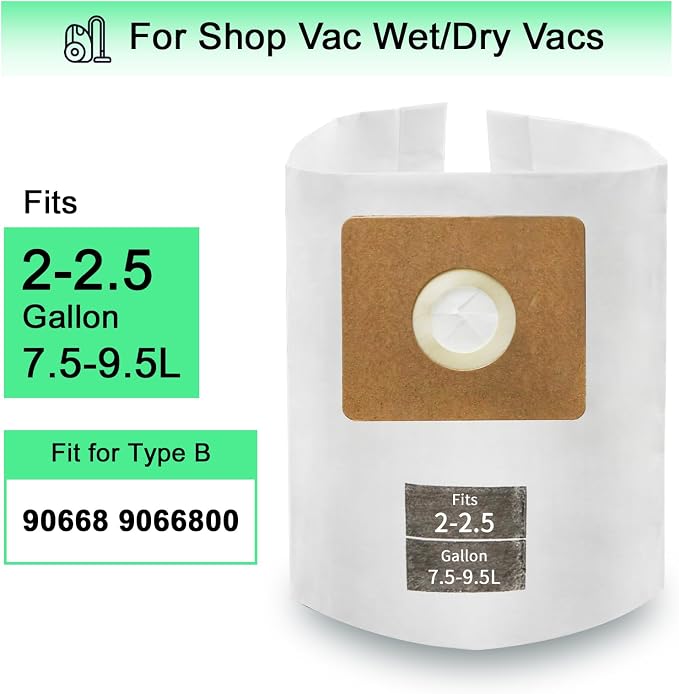 10 PCS Bundle Set 2-2.5 Gallon Vac Bags, ALYYDBG Type B 90668 9066800 9066833 - Image 3