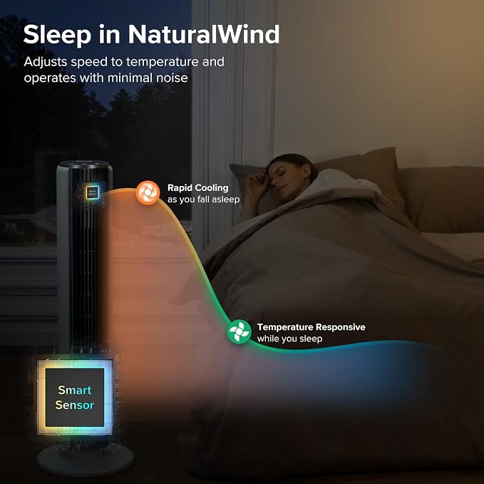 LEVOIT Tower Fan for Bedroom, 90° Oscillating Standing Fan - Image 5
