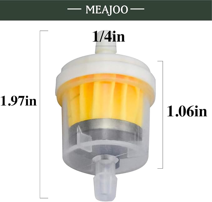 6PCS 1/4" 6mm-7mm Gas Inline Fuel Filter, - Image 2