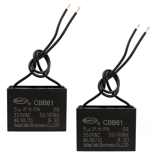 CBB61 Capacitor 5uf 350V AC Ceiling Fan 2 Wire 50/60Hz by AKZYTUE