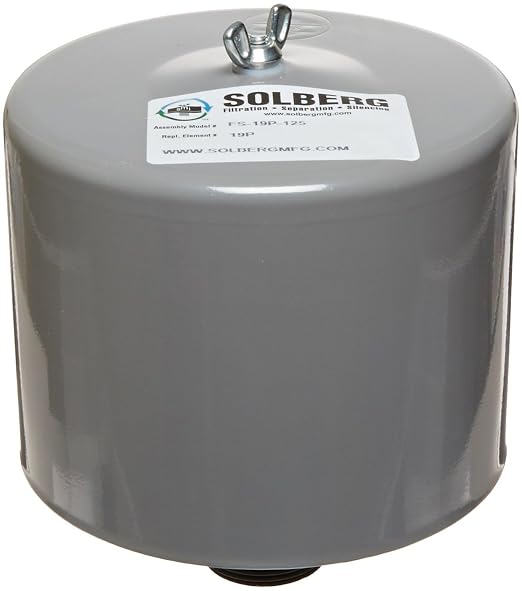 Solberg FS-19P-125™ Inlet Compressor Air Filter Silencer, 1-1/4" MPT Outlet by Solberg
