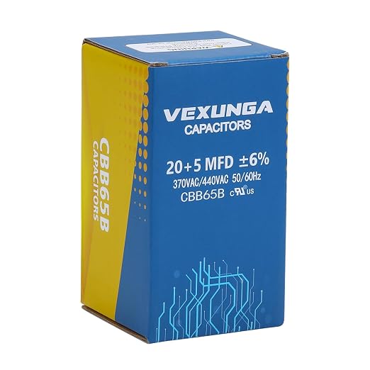 VEXUNGA 20/5 uF 20+5 MFD 370V or 440V Dual Run Start Round A/C Capacitor 20 5 - Image 5