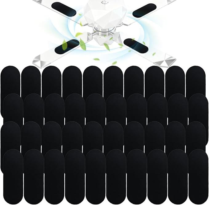 40 Pack Ceiling Fan Filters for Blades, Dust Catcher Activated Coconut Carbon - Image 2