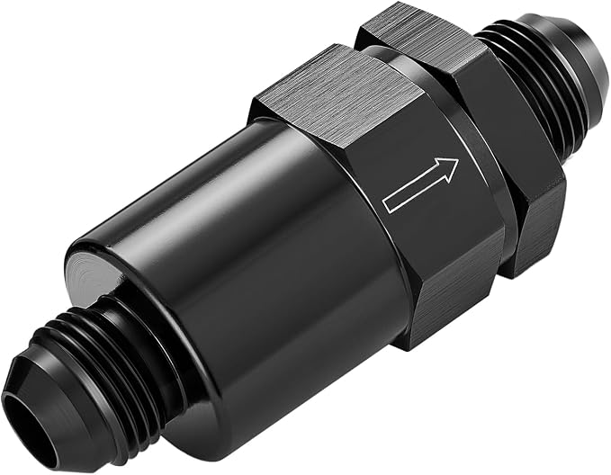 EVIL ENERGY 8AN Billet Inline Fuel Filter 30 Micron Aluminum Black by EVILENERGY
