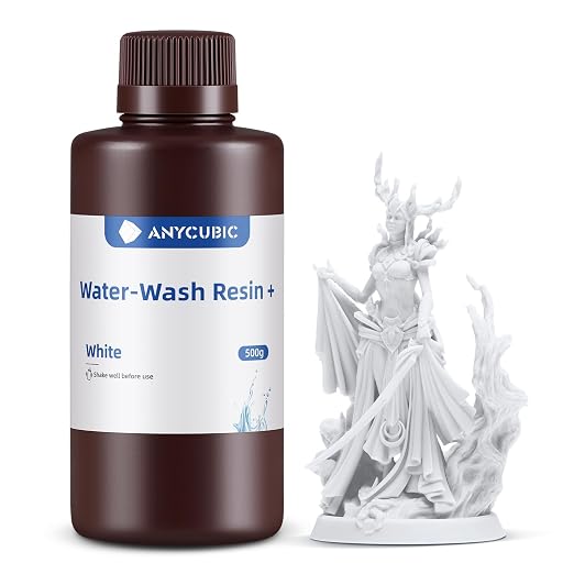 ANYCUBIC Water Washable 3D Printer Resin, 405nm High Precision UV-Curing 3D by ANYCUBIC