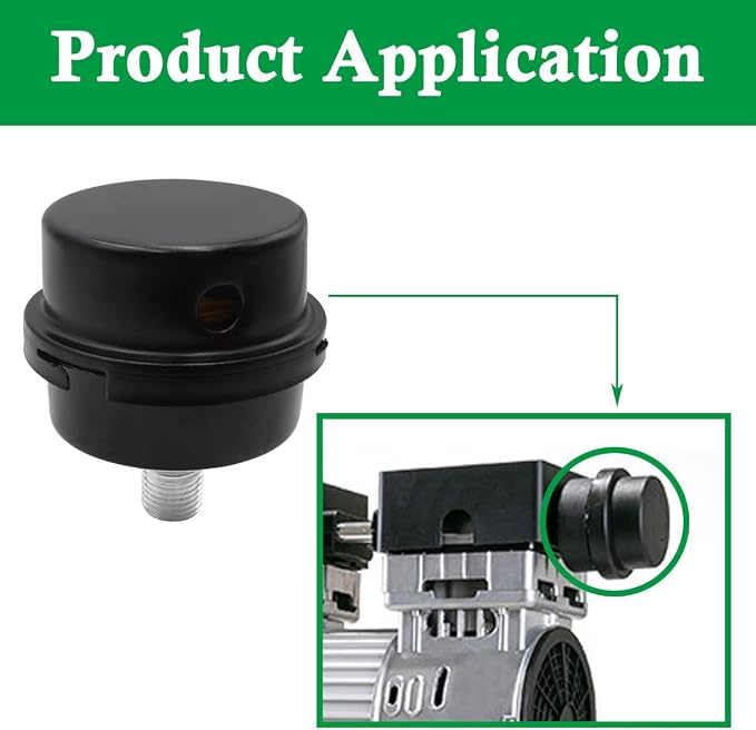 3PCS 1/2" Thread Air Compressor Silencer, 20mm Air Compressor Intake Filter - Image 4