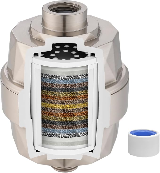 Hibbent Shower Filter for Hard Water, High Output Shower Head Filter to Remove by Hibbent