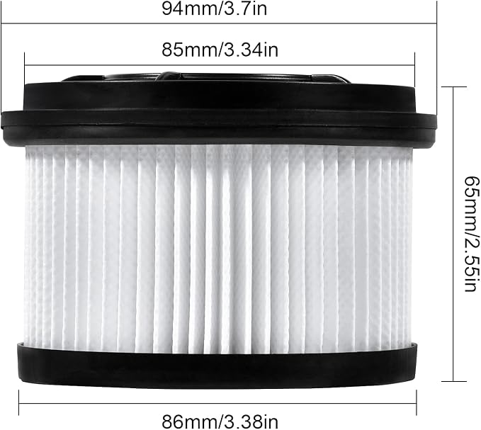 2 Pre-Filter 1 Cartridge Filter Replacement Vacuum Cleaner Filter Compatible - Image 3