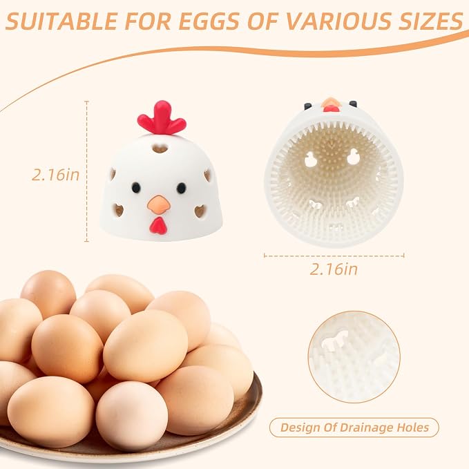 2PCS Silicone Egg Cleaner for Fresh Eggs, Egg Washer for Fresh Eggs, Egg - Image 6
