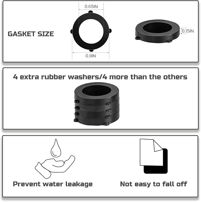 Hose Nozzle, Lichamp Heavy Duty Aluminum Fireman Style High Power Leak Proof Adjustable Garden Water Sprayer, Suitable for Car Wash, Patio Cleaning, Watering Lawn and Garden, Shower Pets (Black)