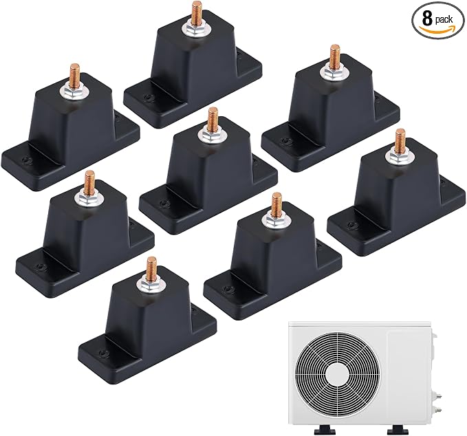 NYXOVA 8 Pack 60mm Rubber Vibration Isolator Mounting Brackets by NYXOVA