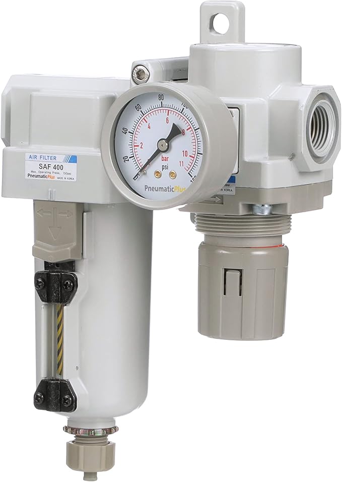 PneumaticPlus SAU420-N04G-MEP Compressed Air Filter Regulator Combo 1/2" NPT - Image 3