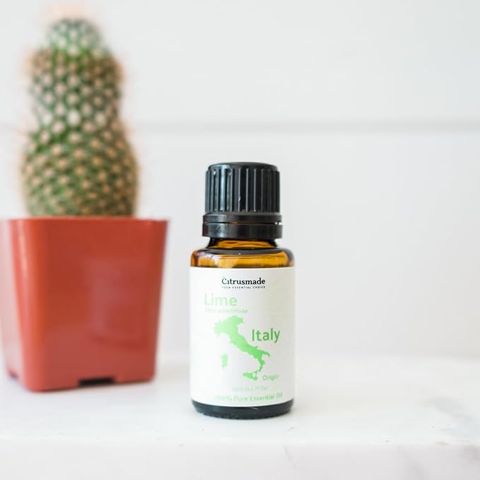 Lime Essential Oil - Direct from Citrusmade in Sicily- Pure Essential Oils for Diffusers and Aromatherapy in The Mediterranean - 100% Pure Therapeutic Grade (15ml)