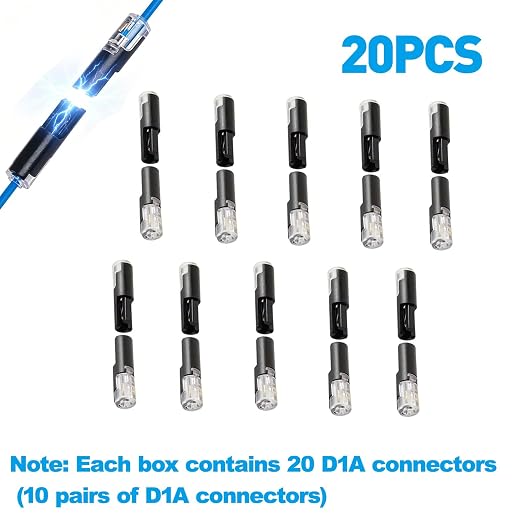 BOENFU Single Wire Plug in Connector, 20 Pack, 16-18 AWG, - Image 2