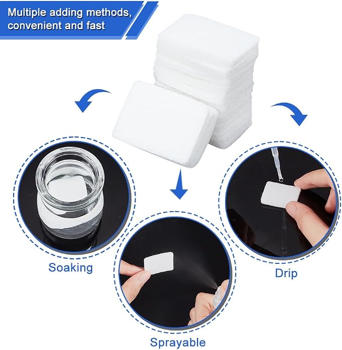 PH PandaHall 100pcs Unscented Refill Pad 1.1×0.8" Unscented Aroma Pads White - Image 5