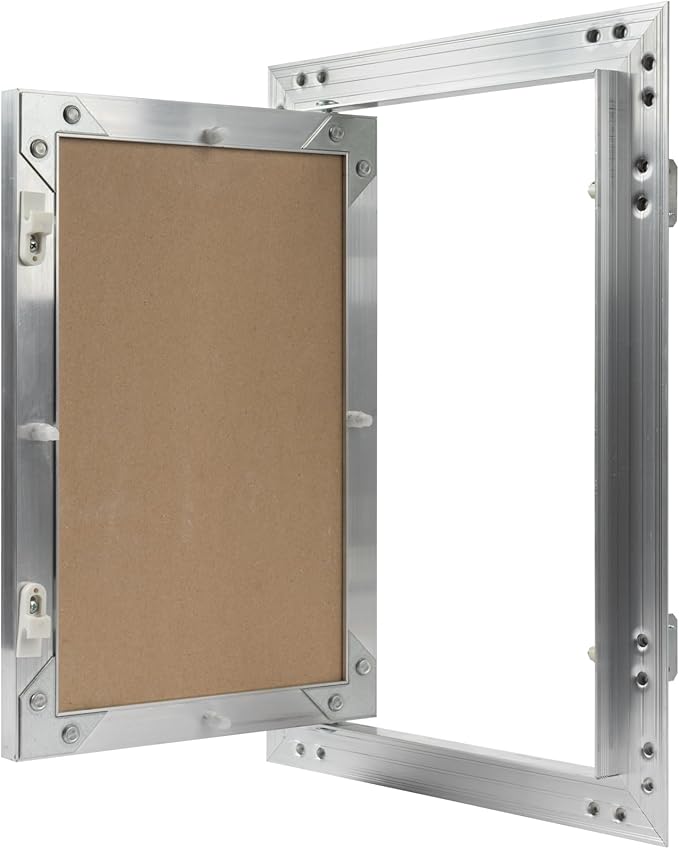 8" x 12" Inch Aluminum Drywall Access Panel - Service Shaft Door - Plumbing, Electricity, Heating, Alarm Wall Inspection hatch for Drywall - Bathroom Service Access Hole Cover