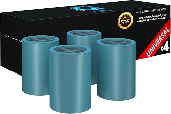 weAQUA NO BS Shower Filter Replacement Cartridge – 99% Removal of Hard Water by weAQUA