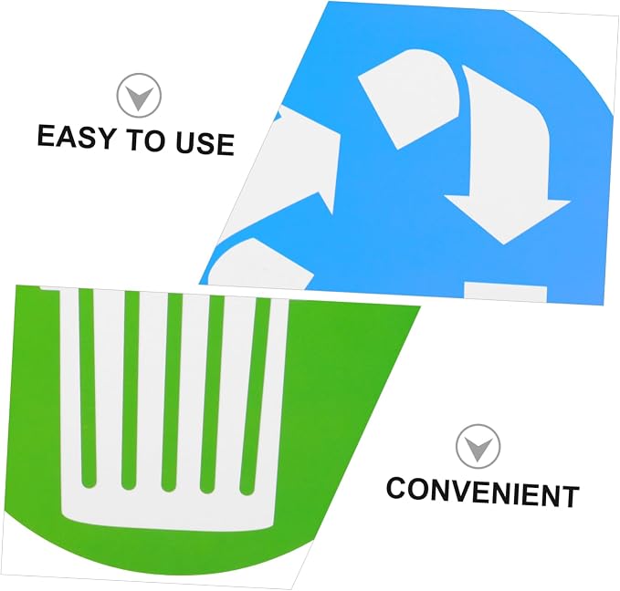 DOITOOL 12pcs Trash Can Recycling Labels Garbage Bin Stickers - Image 4
