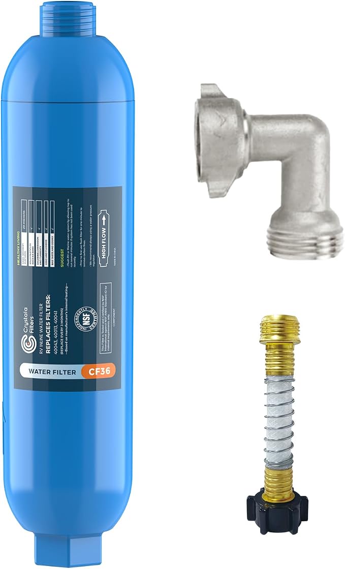 CRYSTALA RV/Camper Water Filter, Inline Water Filter Effectively Reduces Bad by CrystalaFilters