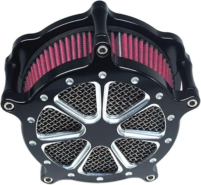 Air Filter Intake Cnc Cut Air Cleaner Venturi Motorcycle Chrome Kit - Image 3