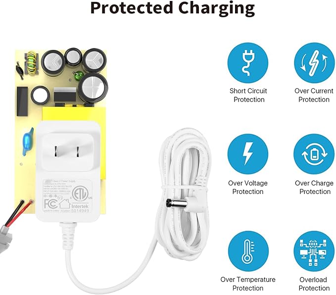 12V Power Cord for Levoit Core Mini Air Purifier LAP-C161-WUS LAP-C161-KUS - Image 3
