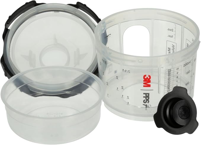 3M PPS 2.0 Spray Gun Cup, Lids and Liners Kit, 6 Ounces, 200-Micron Filter - Image 15