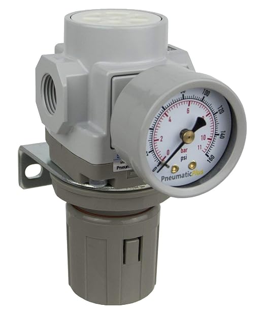 PneumaticPlus SAR300-N03BG Compressed Air Pressure Regulator 3/8" NPT by PneumaticPlus
