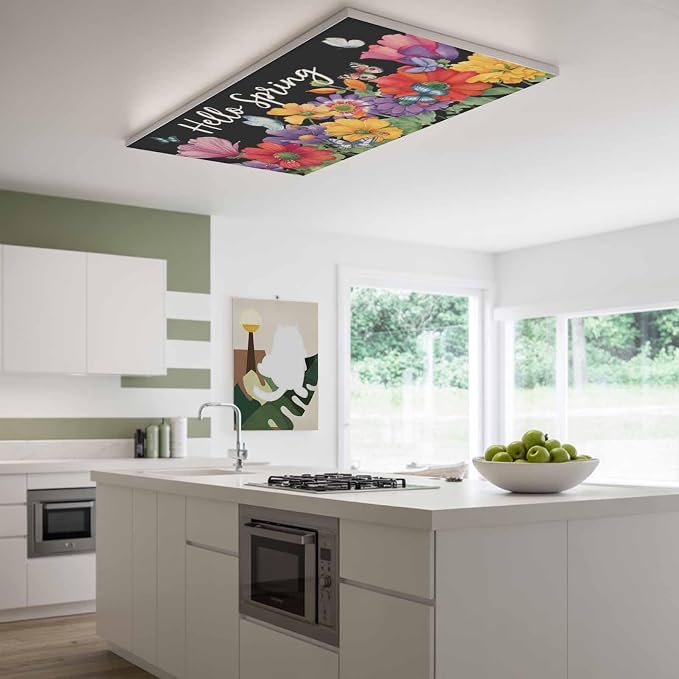 Fluorescent Light Covers for Ceiling Lights Hello Spring Magnetic Light Filters - Image 2
