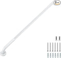 Grab Bars for Shower, 2 Pack 36-Inch Anti Slip Shower Handles for Elderly, Safety Shower Grab Bar, Stainless Steel Handicap Grab Bars for Bathroom (White 1" Diameter)
