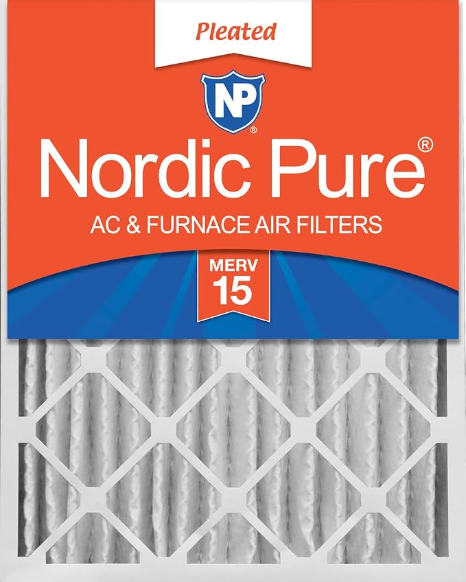 Nordic Pure 16x20x4 Pleated MERV 15 Air Filter 1 Pack by NordicPure