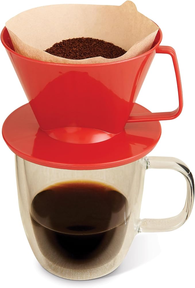 Fino Pour-Over Coffee Brewing Filter Cone, Number 1-Size, Brews 1 to 2-Servings - Image 2