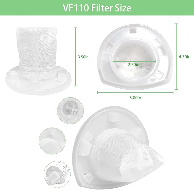 4 Pack Replacement Filter for Black & Decker Power Tools VF110 Dustbuster - Image 4