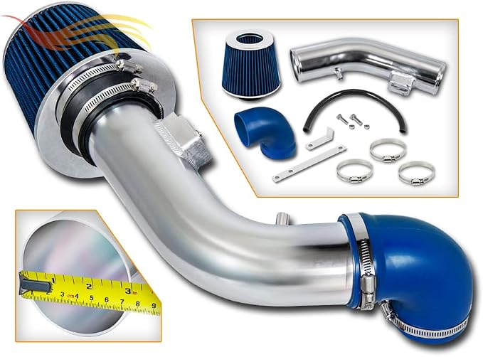 Rtunes Racing Short Ram Air Intake Kit + Filter Combo BLUE Compatible - Image 2